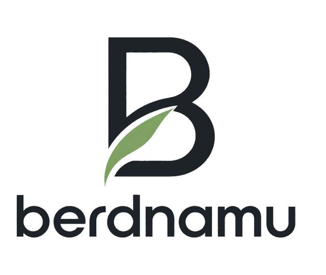 Berdnamu logo — a leaf growing through the letter B